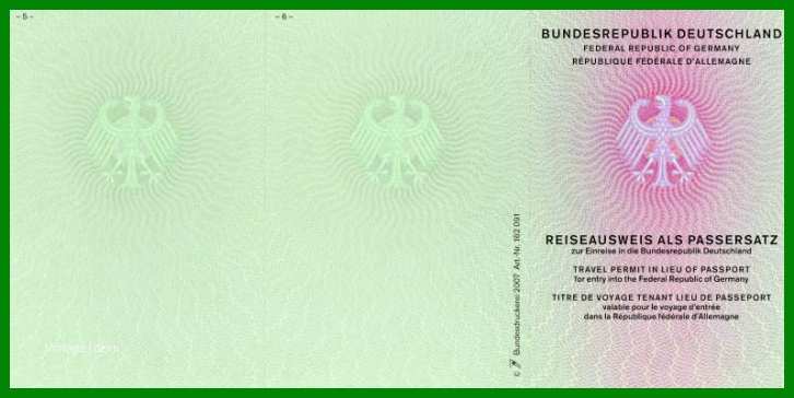 Anlage 10 Passv Einzelnorm Teil Der Reisepass Basteln Vorlage
