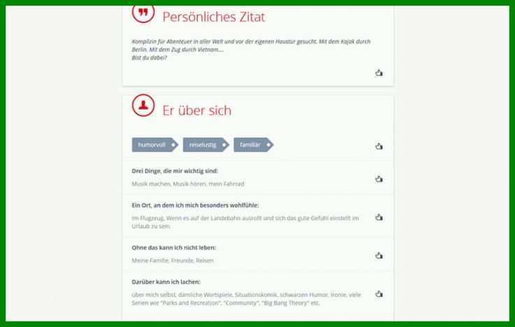 Wunderschönen Profiltext Dating Vorlage 805x512