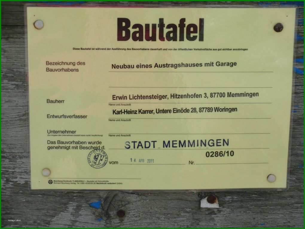 Spezialisiert Bautafel Vorlage Kostenlos 1600x1200