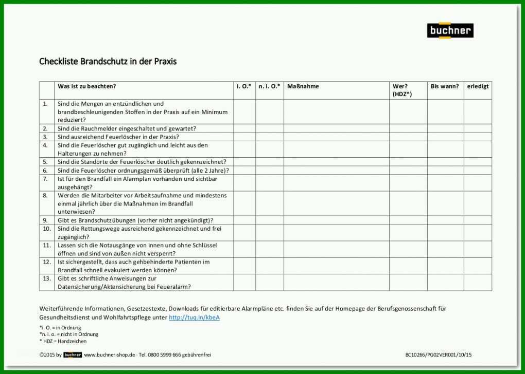 Überraschend Checkliste Brandschutz Im Büro Vorlage 1199x856