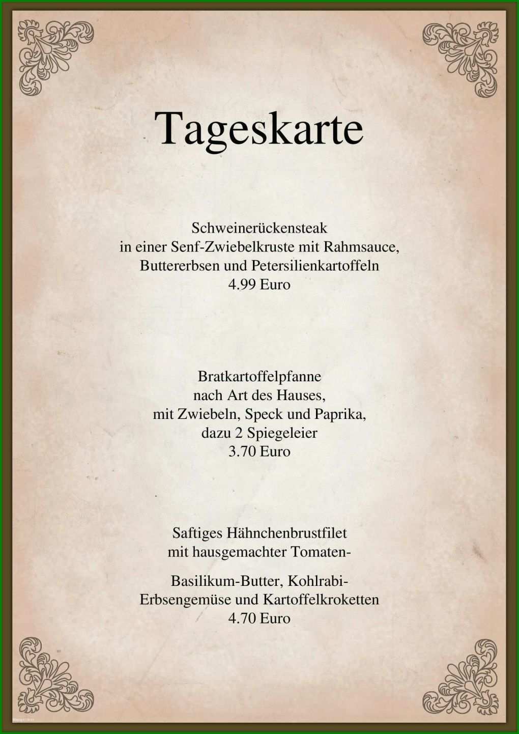 Unvergesslich Speisekarten Vorlagen Jede Vorlage Kostenlos Runterladen 1654x2339