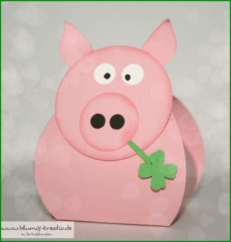 Glücksschwein Zum Neuen Jahr Lucky Pig Teil Der Schweine Basteln Vorlagen