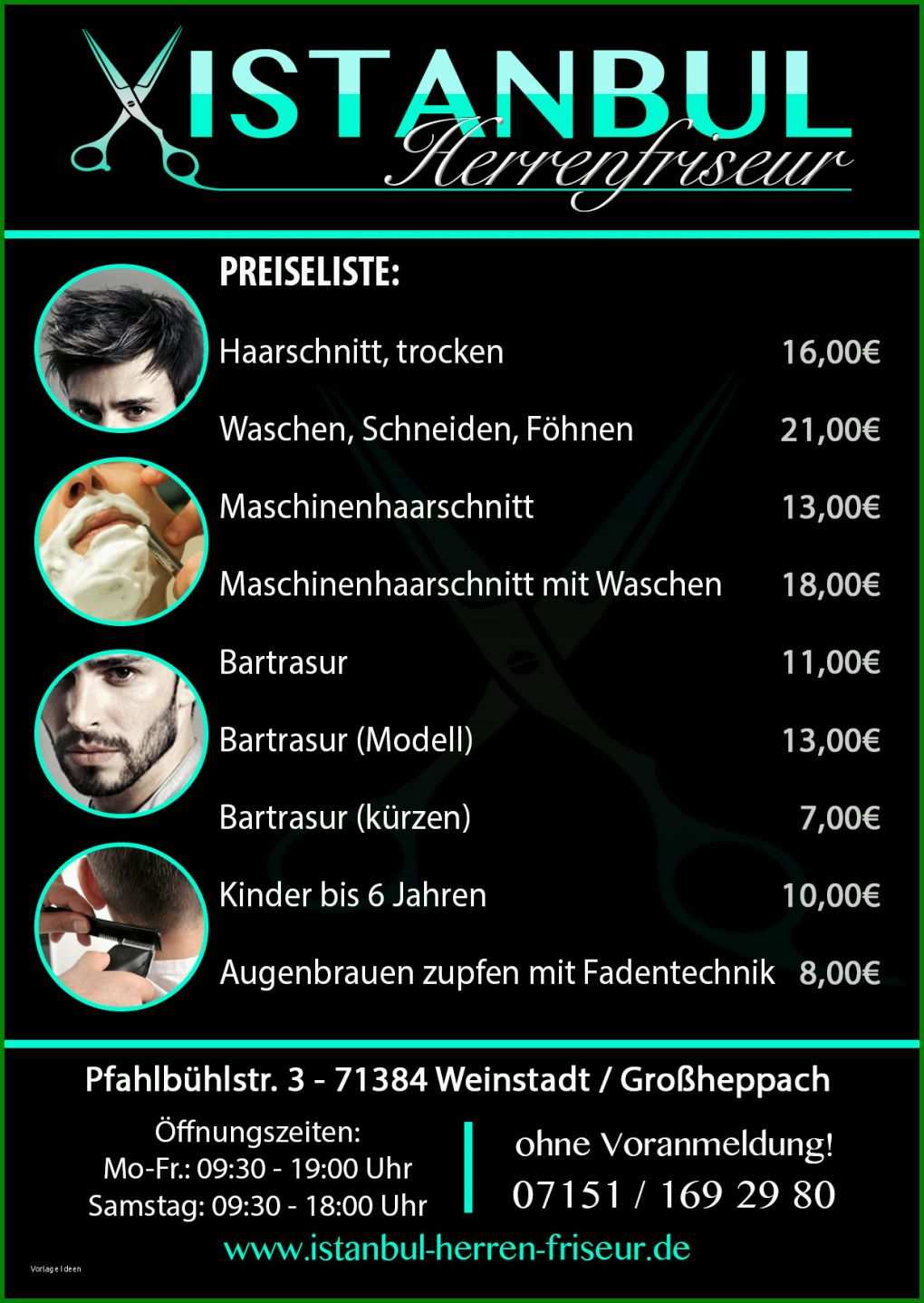 Faszinieren Friseur Flyer Vorlagen 1240x1748