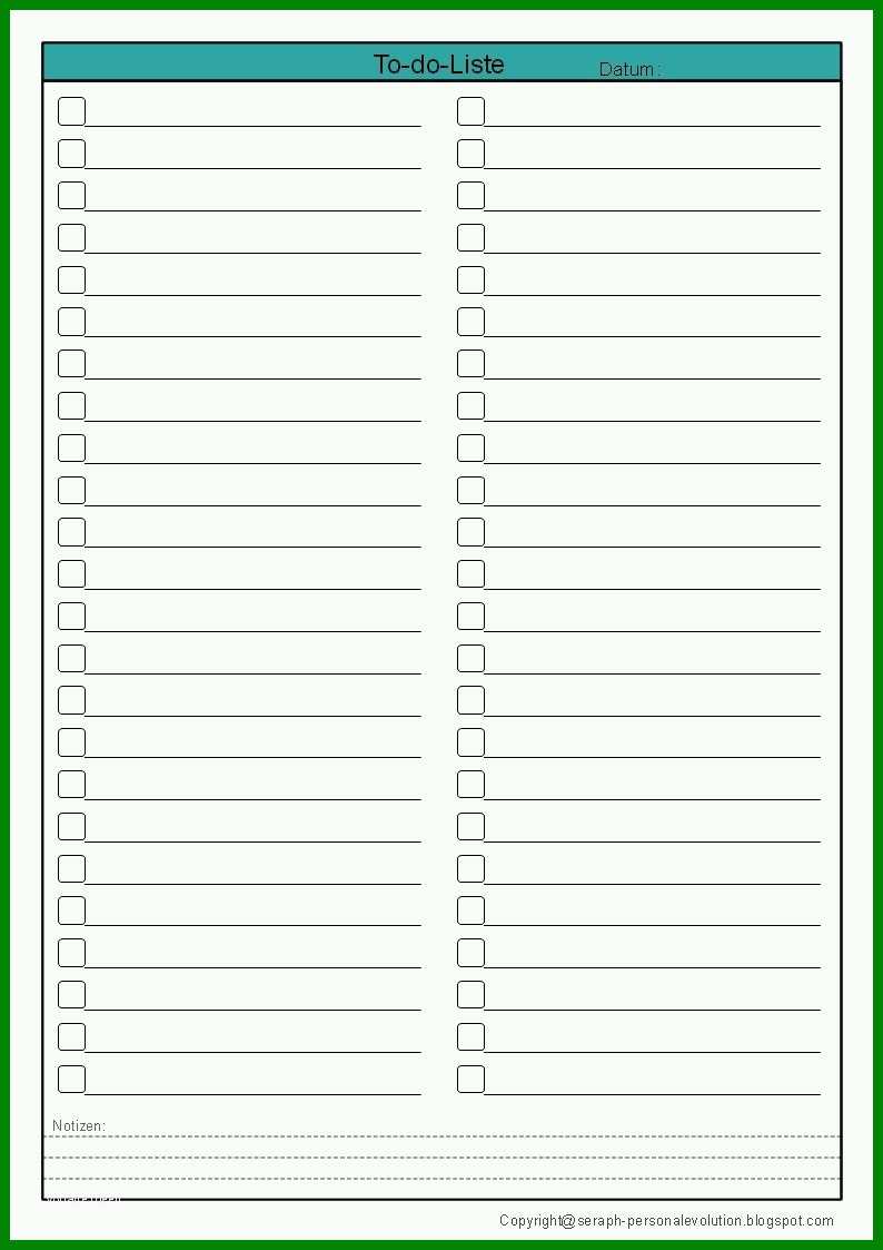 Neue Version to Do Liste Vorlage Excel Kostenlos Heute ...