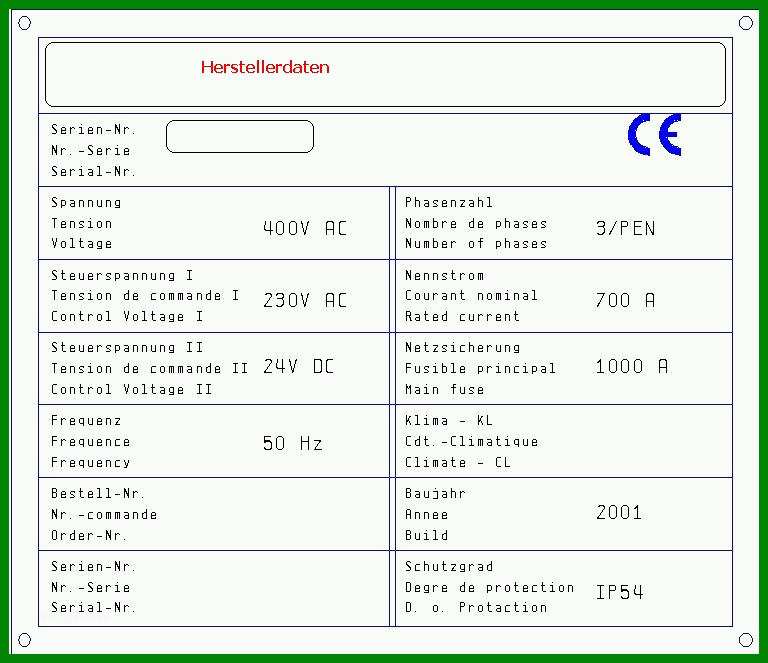 Am Beliebtesten Typenschild Schaltschrank Vorlage Word 768x663