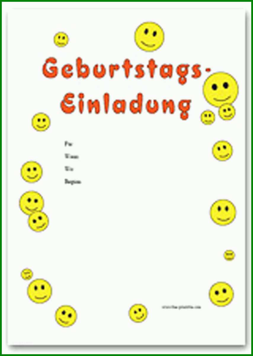 Fantastisch Vorlage Einladung Geburtstag 492062