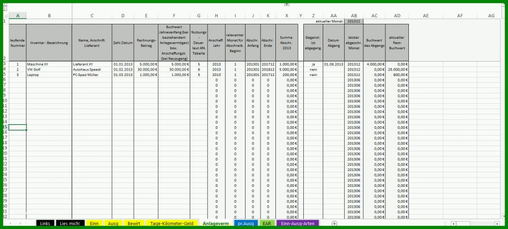 Einzahl Einnahmen Ausgaben Vorlage Kleinunternehmer 1440x651