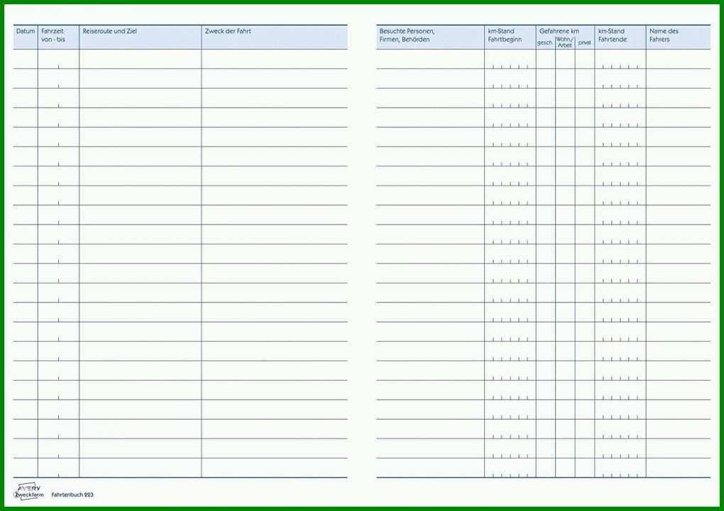 Bemerkenswert Fahrtenbuch Vorlage Finanzamt Pdf 1500x1061