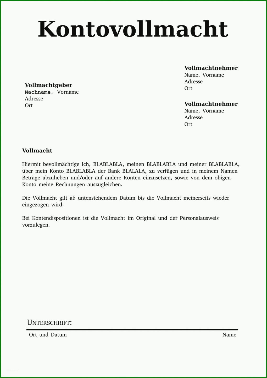 Am Beliebtesten Vollmacht Auskunft Vorlage 1656x2339