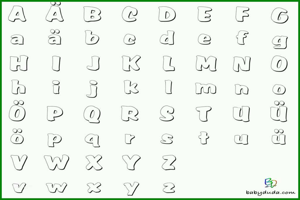einzigartig buchstaben ausmalen alphabet malvorlagen a z