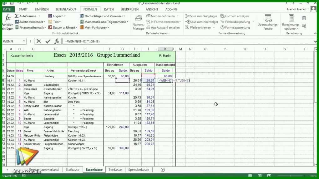 Überraschen Excel Vorlage Buchhaltung Kostenlos 1280x720