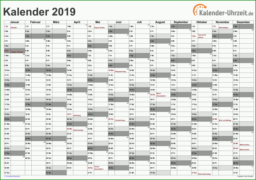 Perfekt Kalender 2019 Vorlage 3200x2254