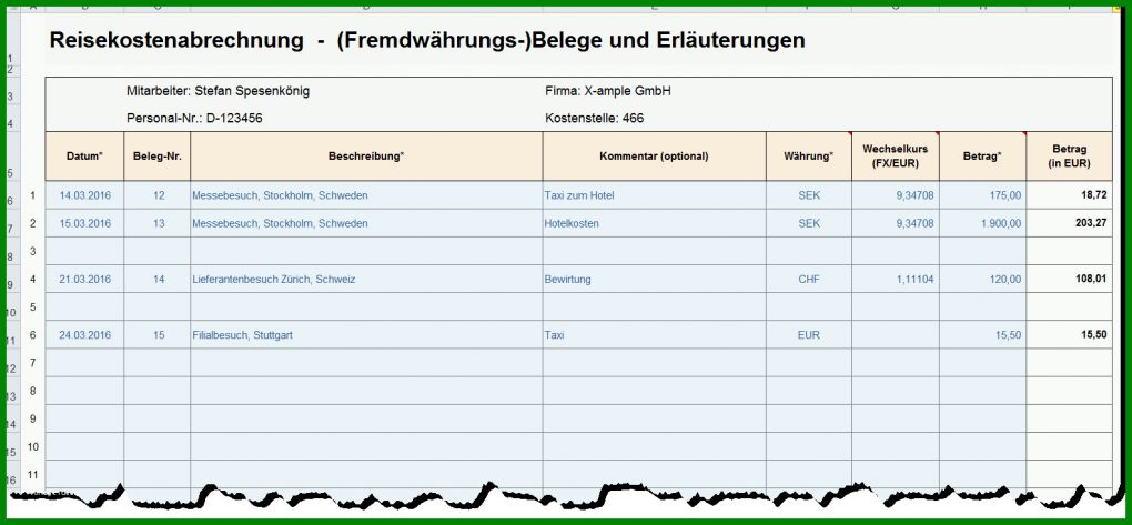 Erstaunlich Reisekostenabrechnung Vorlage Excel 1582x733