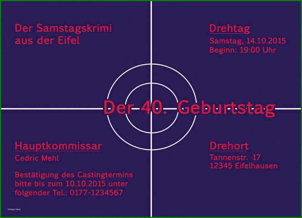 Unvergleichlich Vorlage Einladung 40 Geburtstag 1600x1154