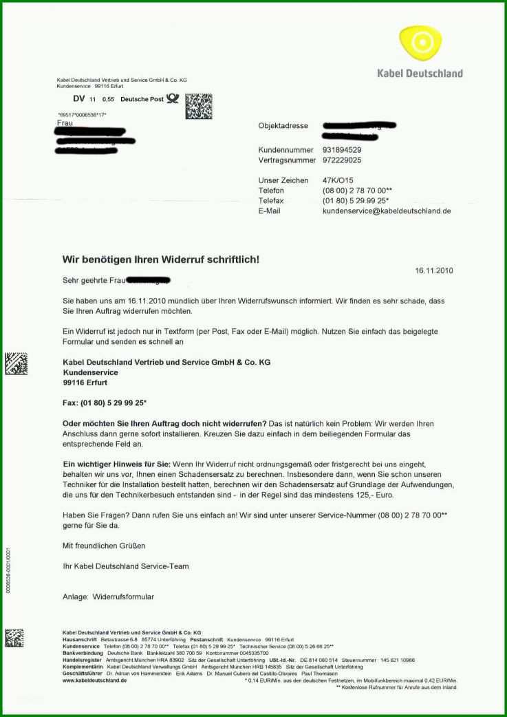 Einzigartig Kabel Deutschland Umzug Kündigung Vorlage 1240x1753