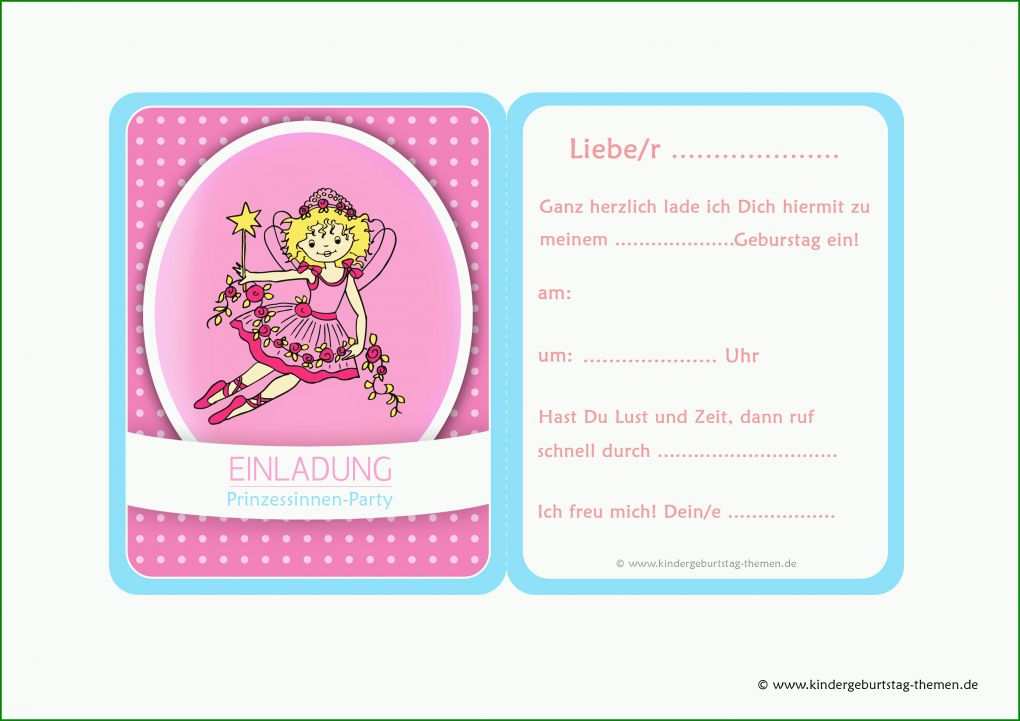 Selten Kindergeburtstag Einladung Prinzessin Vorlage 3508x2480