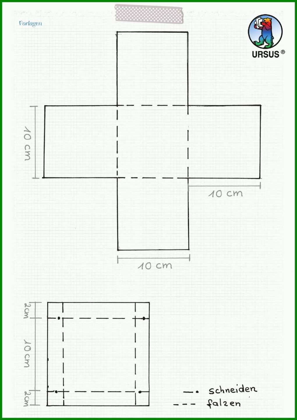 Original Pop Up Box Basteln Vorlage 1240x1753