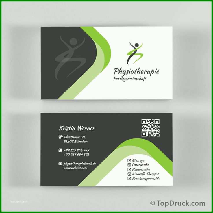 Fantastisch Visitenkarten Vorlagen Physiotherapie 850x850