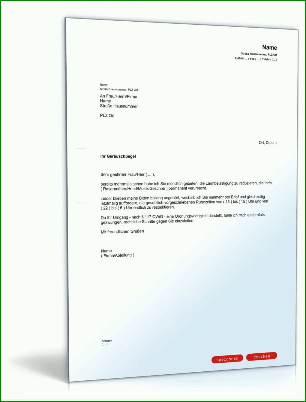 Ausnahmsweise Brief An Nachbarn Wegen Renovierung Vorlage 1600x2100