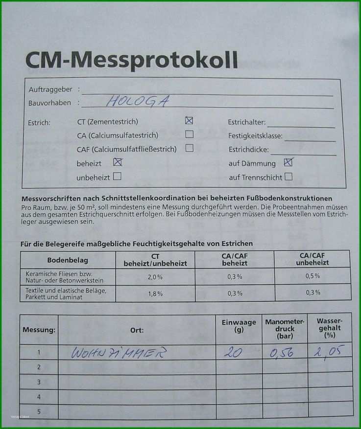 Singular Cm Messprotokoll Vorlage 1345x1600