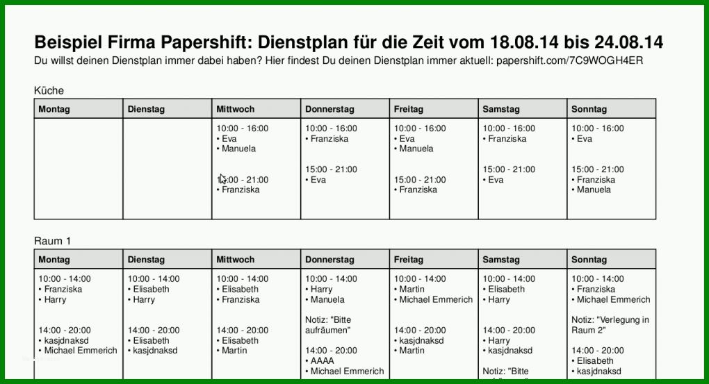 Einzigartig Dienstplan Vorlage 1294x702