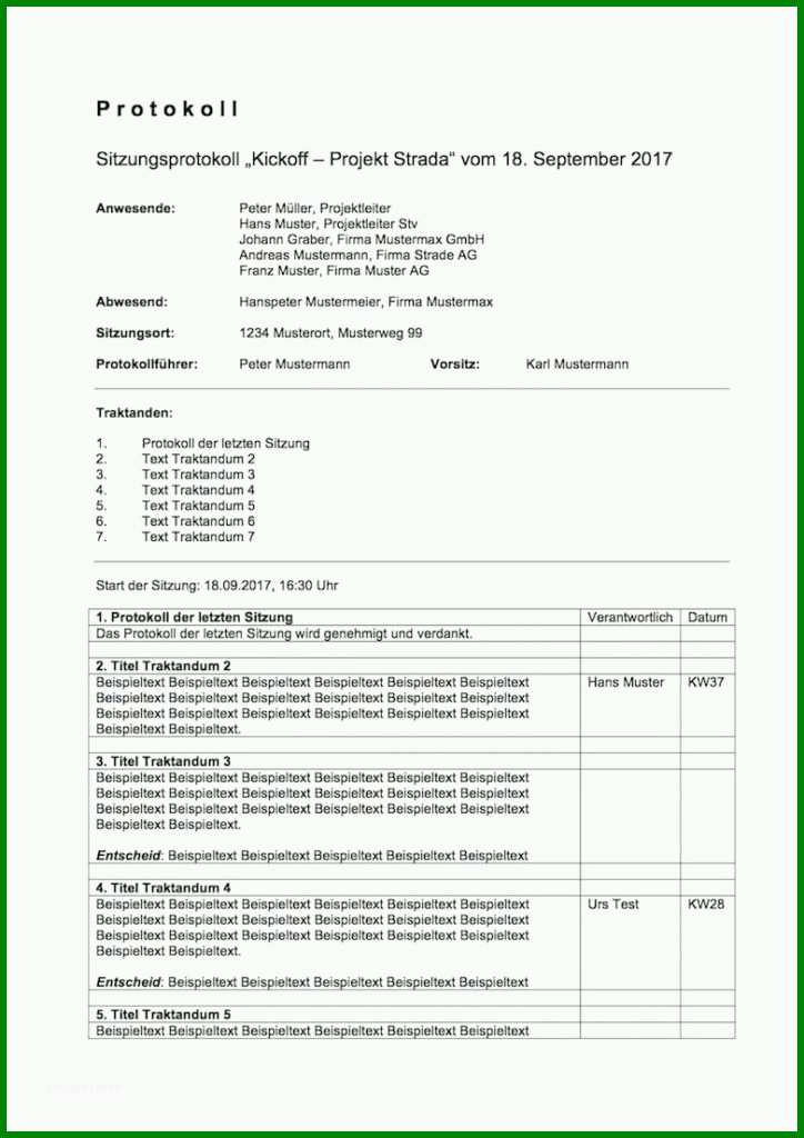 Ausgezeichnet Ergebnisprotokoll Vorlage Excel 724x1024