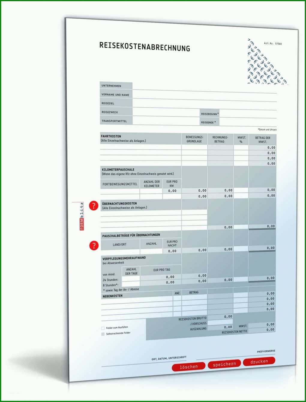 Auffällig Vorlage Reisekostenabrechnung Pdf 1600x2100