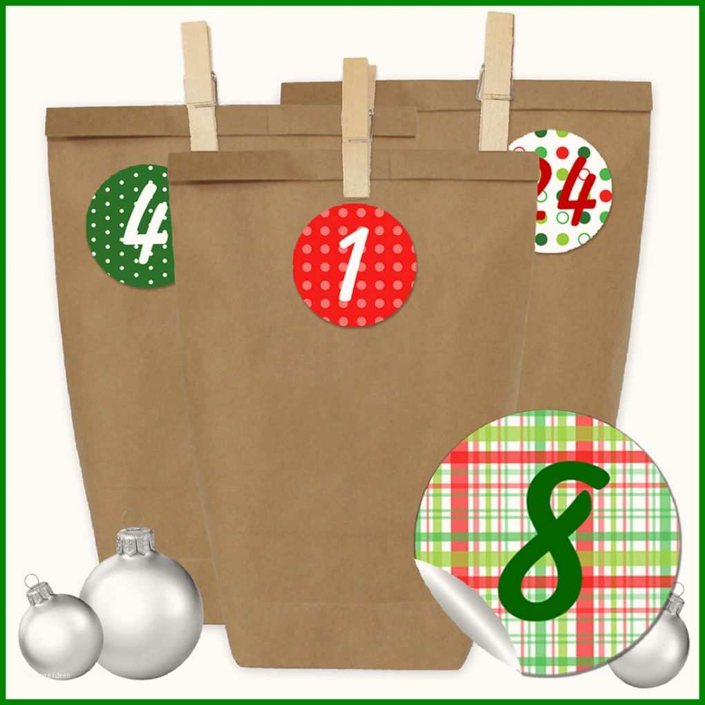 Adventskalender Tütenset Mit Klammern Design Nr 5 Teil Der Tüten Selber Basteln Vorlage