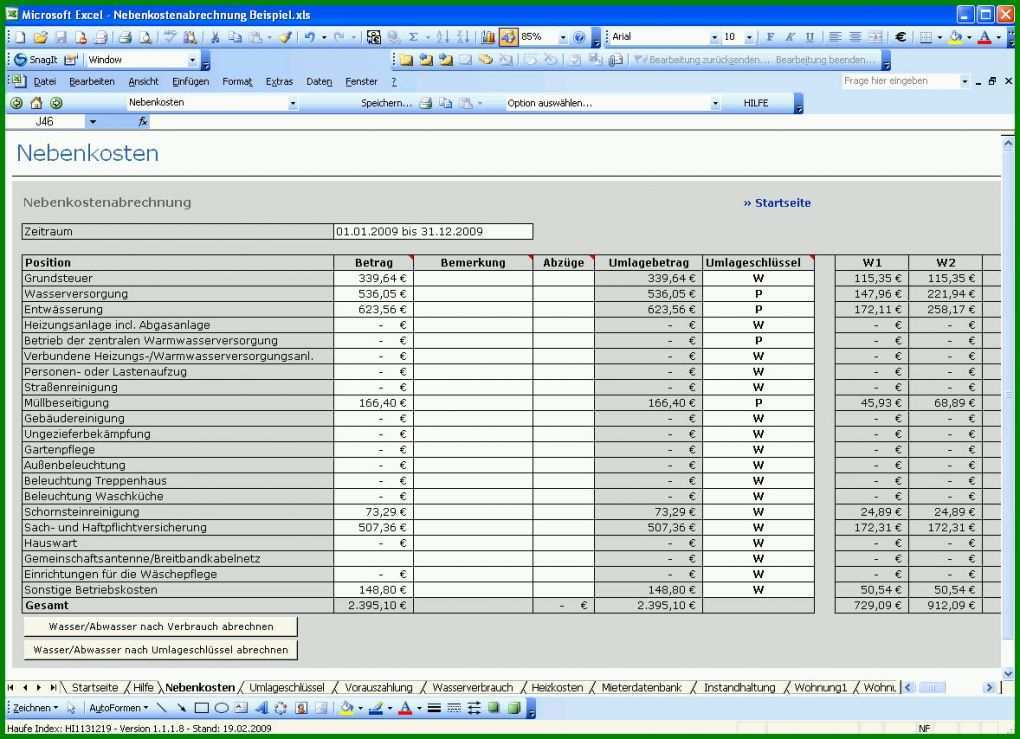 Staffelung Excel Vorlage Adressverwaltung 1178x854