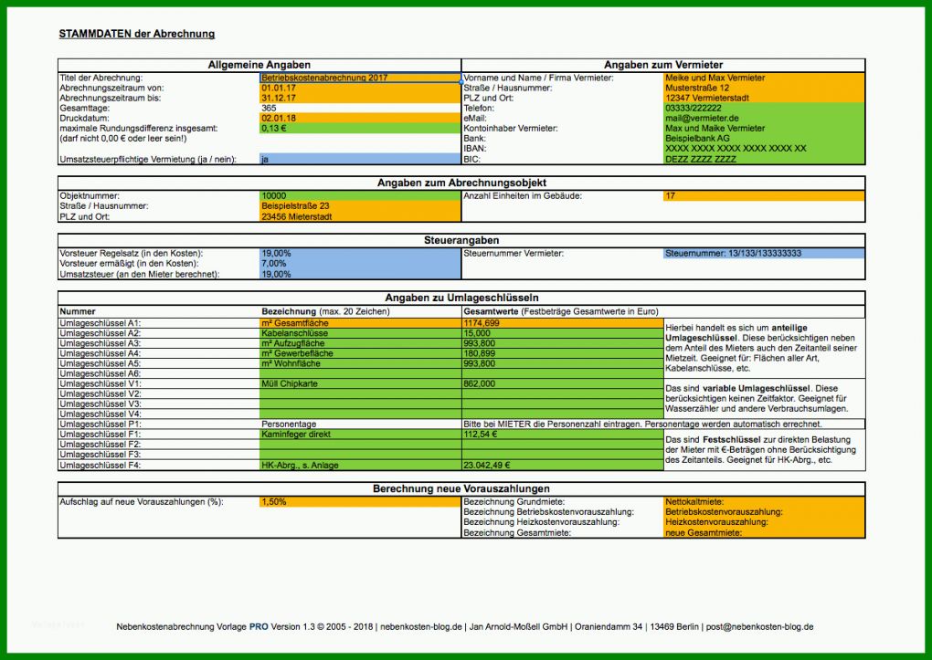 Toll Excel Vorlage Für Nebenkostenabrechnung 1200x850