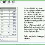 Ausnahmsweise Zählprotokoll Kasse Vorlage Excel 960x619