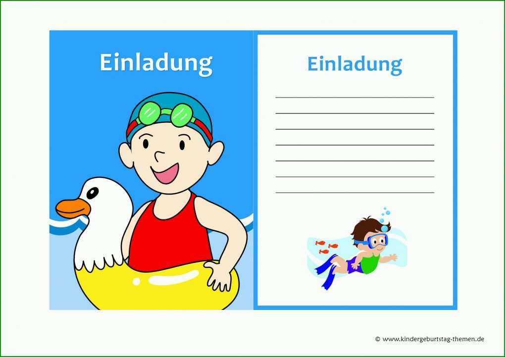 Kreativ Einladung Schwimmbad Vorlage Kostenlos 3508x2480