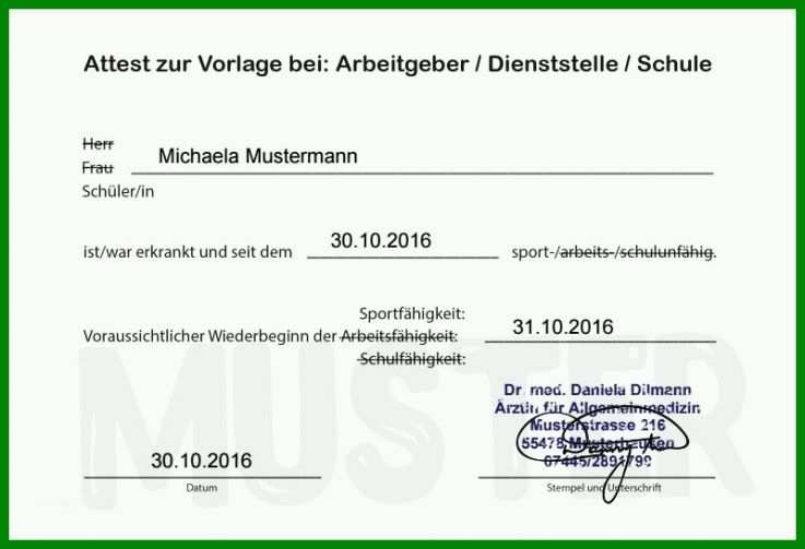 Fabelhaft Krankmeldung Fälschen Vorlage 800x546