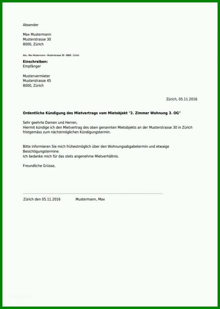 Einzahl Mietwohnung Kündigen Vorlage 810x1136