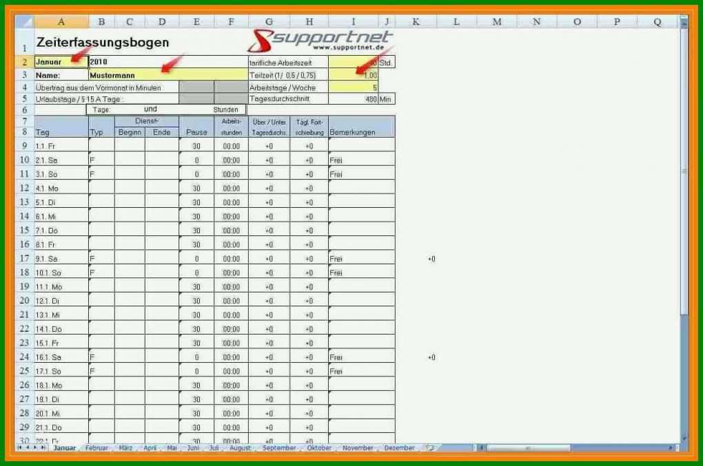 Spezialisiert Stundenzettel Excel Vorlage Kostenlos 2016 1298x861