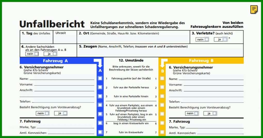 Empfohlen Unfallbericht Vorlage 1200x630