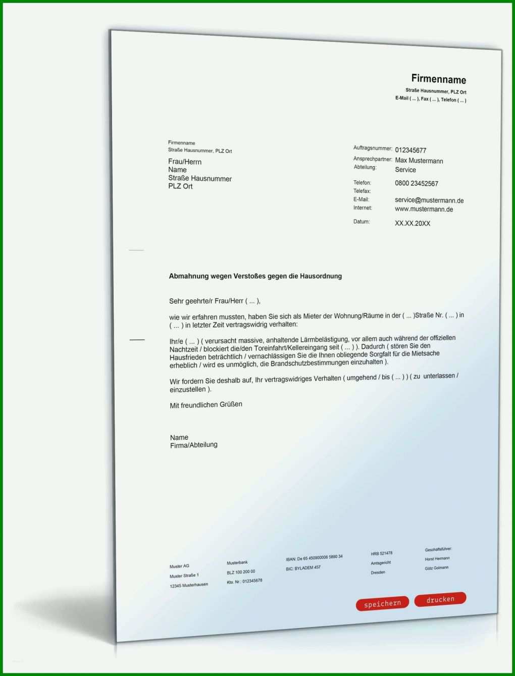 Spezialisiert Vorlage Mahnung Miete 1600x2100