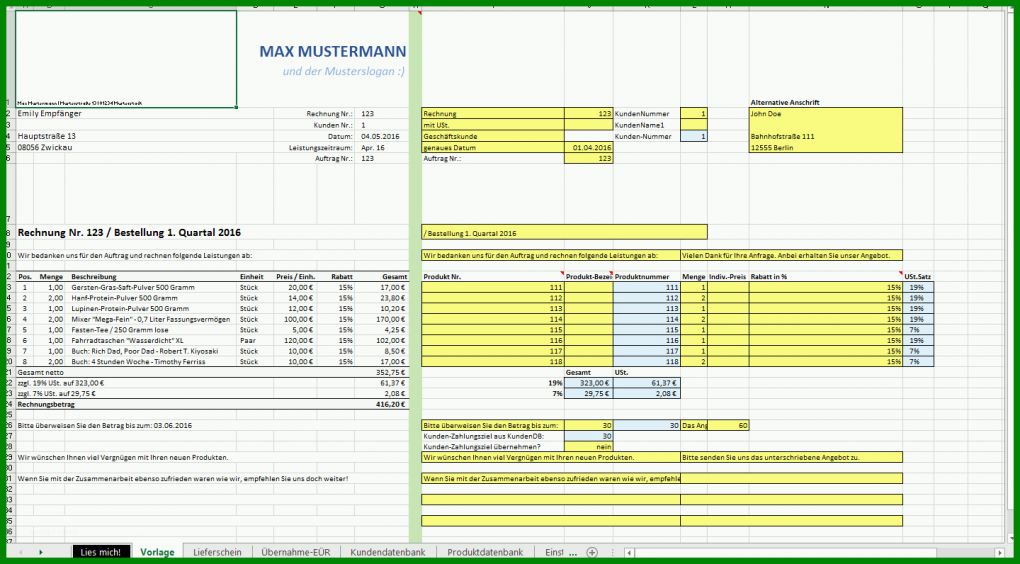 Erstaunlich Angebot Vorlage Excel 1440x796