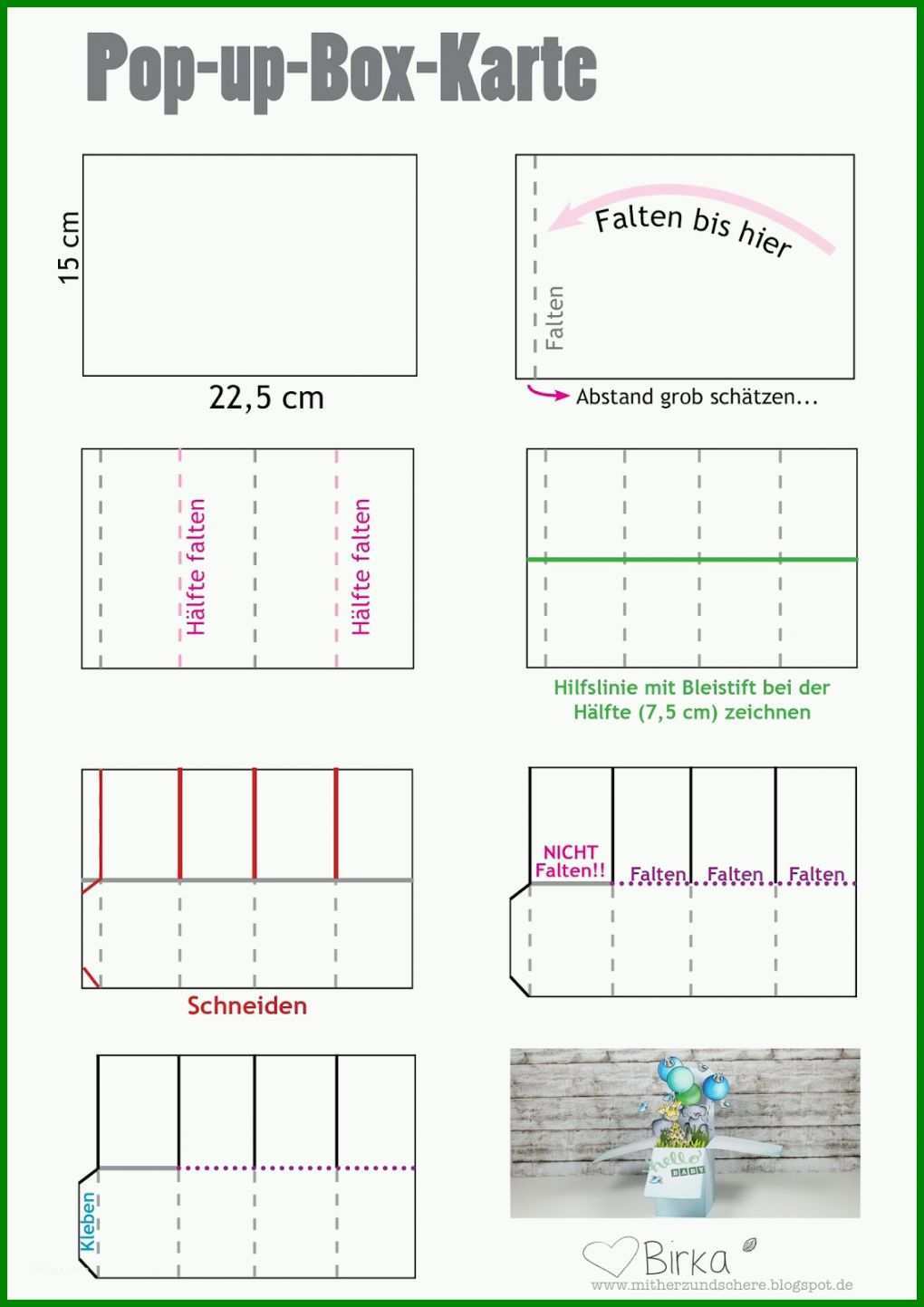Überraschend Pop Up Box Basteln Vorlage 1131x1600