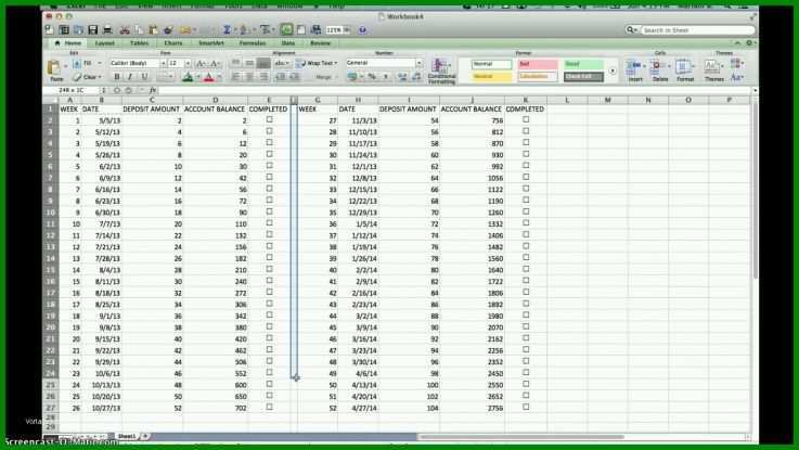 Ausnahmsweise 52 Wochen Challenge Vorlage Excel 1280x720