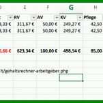 Fantastisch Gehaltsabrechnung Vorlage Excel 2018 1011x338