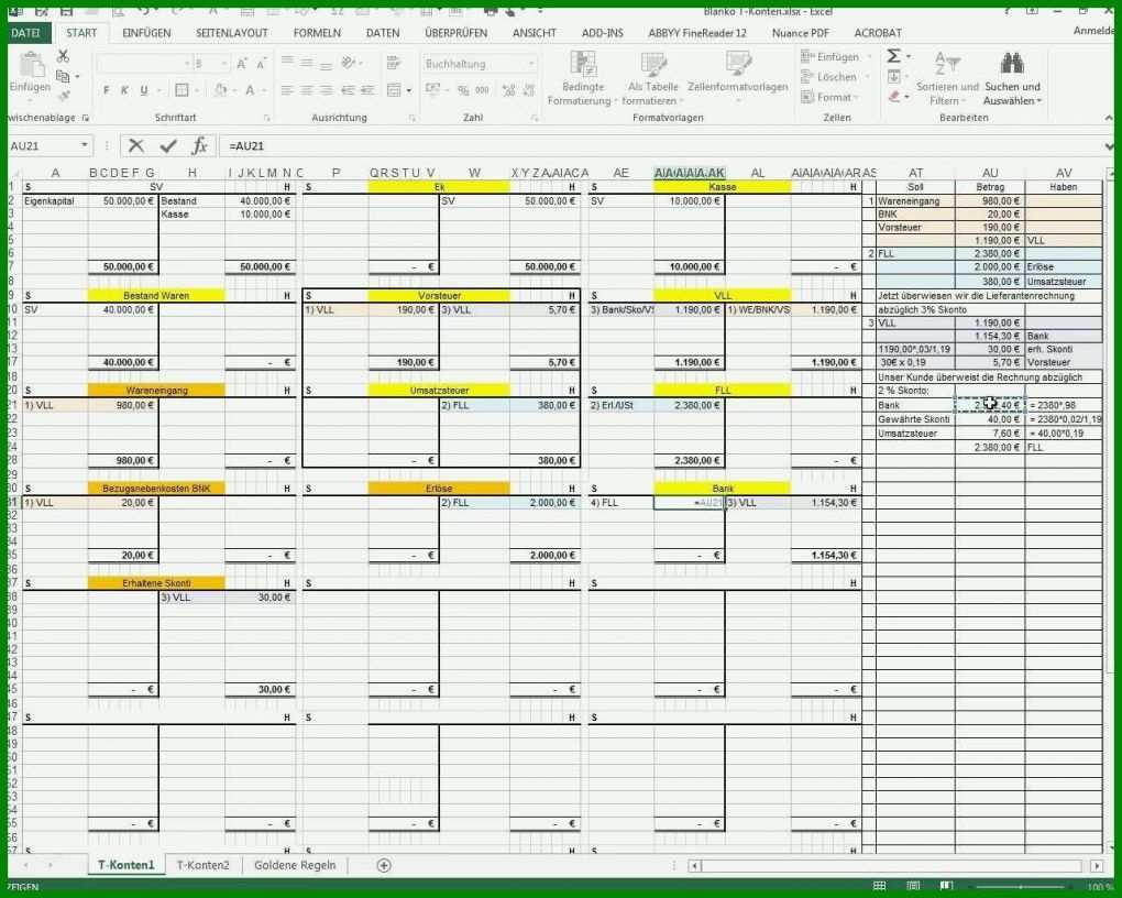 Sensationell T Konten Vorlage Excel 1280x1024