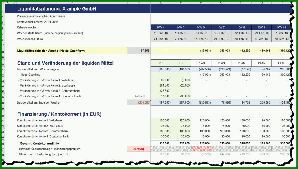 Toll Liquiditätsplanung Excel Vorlage Download Kostenlos 1553x880