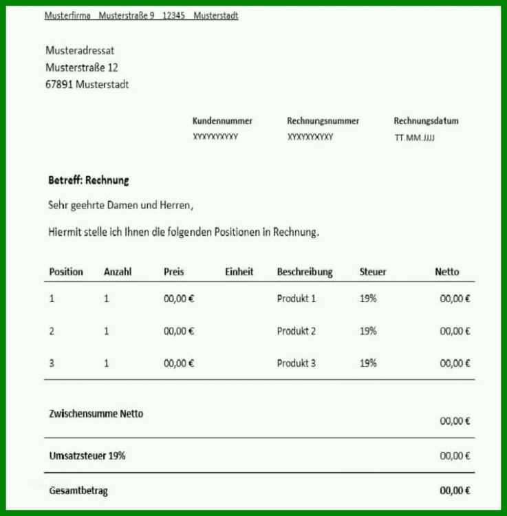 Faszinierend Rechnung Für Privatverkauf Vorlage 761x774