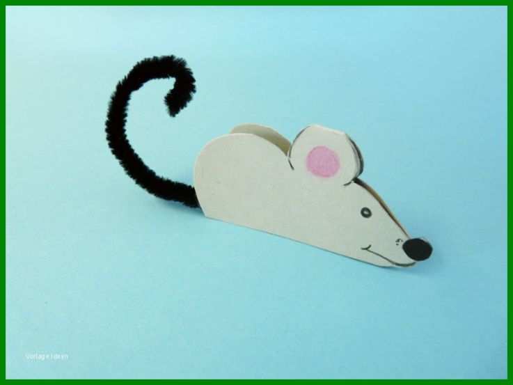 Eine Lustige Maus Basteln Aus Papier Teil Der Vorlage Maus Basteln