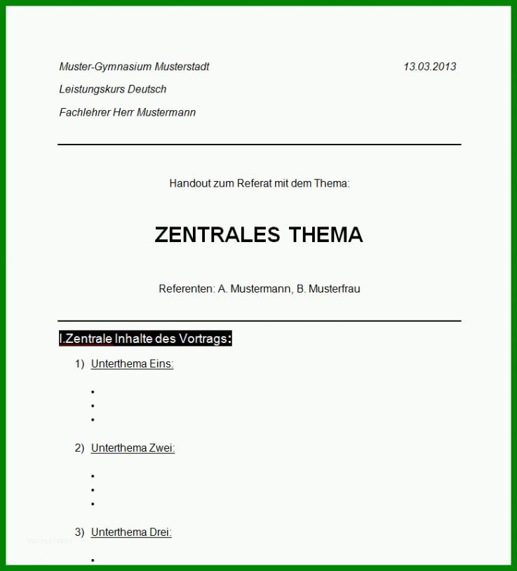 Wunderschönen Handout Vorlage 780x861