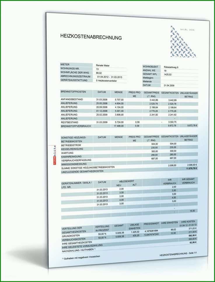 Moderne Heizkostenabrechnung Vorlage Excel 1600x2100