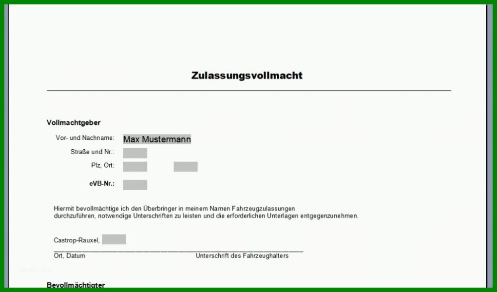 Empfohlen Vollmacht Auto Abholen Vorlage 1024x601